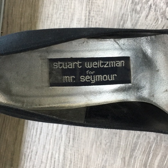 Vtg🌹HP Stuart Weitzman for Mr Seymour Satin Heels - Picture 5 of 8